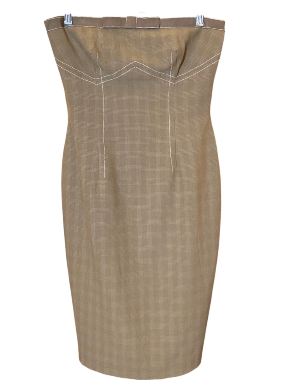 Tracy Reese NY Contrast Stitch Strapless Corset Pencil Dress 4 Small NWOT